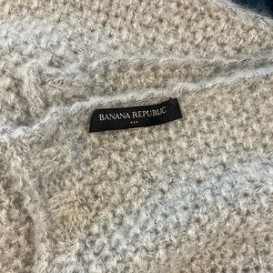 Banana Republic Soft Gray Knit Scarf